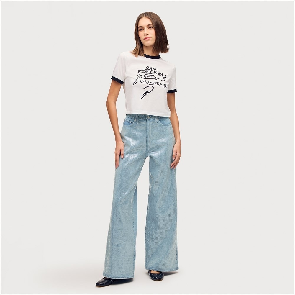 Sam Edelman: HIGH RISE BIANKA WIDE LEG JEAN